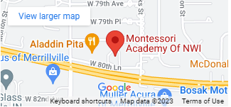 A map of the location of montessori academy